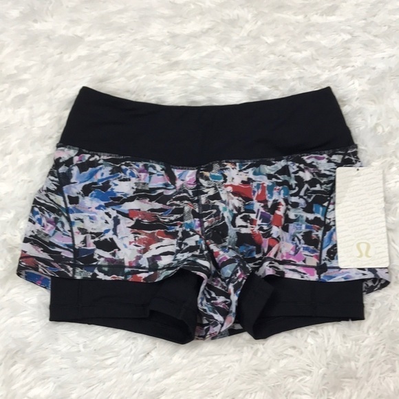 NWT Lululemon Break Free Tight Culture Clash Short - Picture 1 of 9